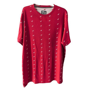 Ping Pong Pro Men's Crew Neck Shirt Pink w/White Flamingos 2XL/2TG A+